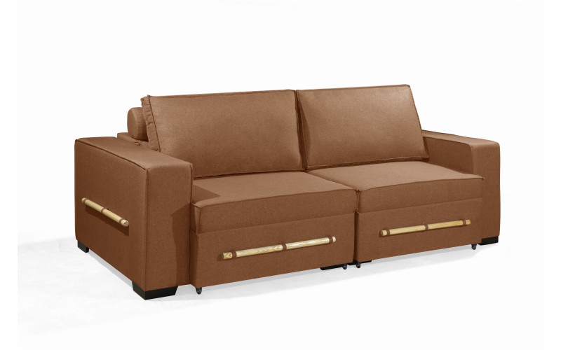 Sofá Retrátil e Reclinável 2.30m ESTILO ESTOFADOS - CHAYENE com SoftGel D33 Linho "Terracota" Sofá Retrátil e Reclinável 2.30m ESTILO ESTOFADOS - CHAYENE com SoftGel D33 Linho "Terracota"