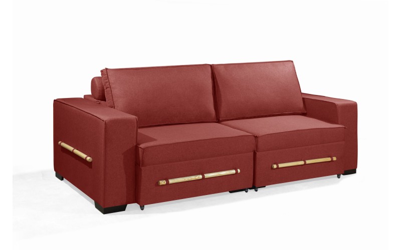 Sofá Retrátil e Reclinável 2.70m ESTILO ESTOFADOS - CHAYENE com SoftGel D33 Linho "Vermelho" Sofá Retrátil e Reclinável 2.70m ESTILO ESTOFADOS - CHAYENE com SoftGel D33 Linho "Vermelho"