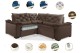 Sofá Retrátil Reclinável BERLIM DE CANTO 2.30 x 2.30 ESTILO ESTOFADOS - França Velusoft COR "MARROM" Sofá Retrátil Reclinável BERLIM DE CANTO 2.30 x 2.30 ESTILO ESTOFADOS - França Velusoft COR "MARROM"