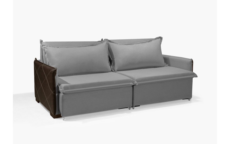 Sofá Sem Caixa Retrátil Reclinável MÔNACO 2.20m ESTILO ESTOFADOS - França Velusoft COR "Cinza" Sofá Sem Caixa Retrátil Reclinável MÔNACO 2.20m ESTILO ESTOFADOS - França Velusoft COR "Cinza"