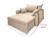 Poltrona Sofá Cama Valence Premium 140cm SoftGel D33 Linho Bege Poltrona Sofá Cama Valence Premium 140cm SoftGel D33 Linho Bege