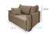 Poltrona Sofá Cama Valence Premium 120cm SoftGel D33 Linho Marrom Poltrona Sofá Cama Valence Premium 120cm SoftGel D33 Linho Marrom