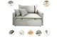 Poltrona Sofá Cama Valence Premium 130cm SoftGel D33 Linho Palha Poltrona Sofá Cama Valence Premium 130cm SoftGel D33 Linho Palha