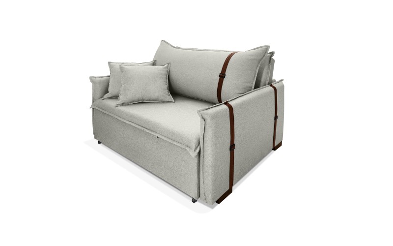 Poltrona Sofá Cama Valence Premium 130cm SoftGel D33 Linho Palha Poltrona Sofá Cama Valence Premium 130cm SoftGel D33 Linho Palha