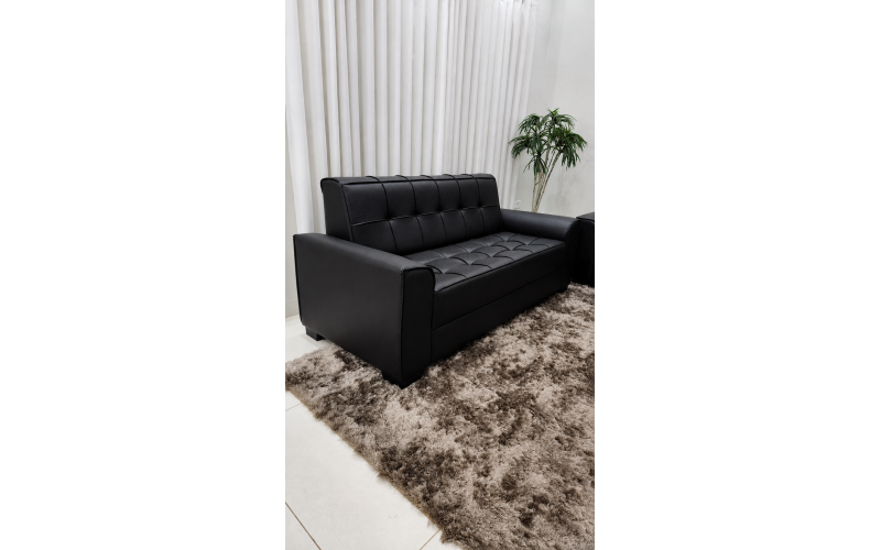 Conjunto Melina 2 e 3 Lugares em Couro Ecológico | Estilo Estofados