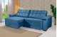 Sofá Retrátil e Reclinável 2,50m ESTILO ESTOFADOS - PARIS 2 módulos com Velusoft D33 "AZUL" Sofá Retrátil e Reclinável 2,50m ESTILO ESTOFADOS - PARIS 2 módulos com Velusoft D33 "AZUL"