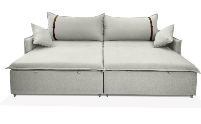 Sofá Valence Slim sem Caixa Premium 2.40m SoftGel 33  Linho Palha
